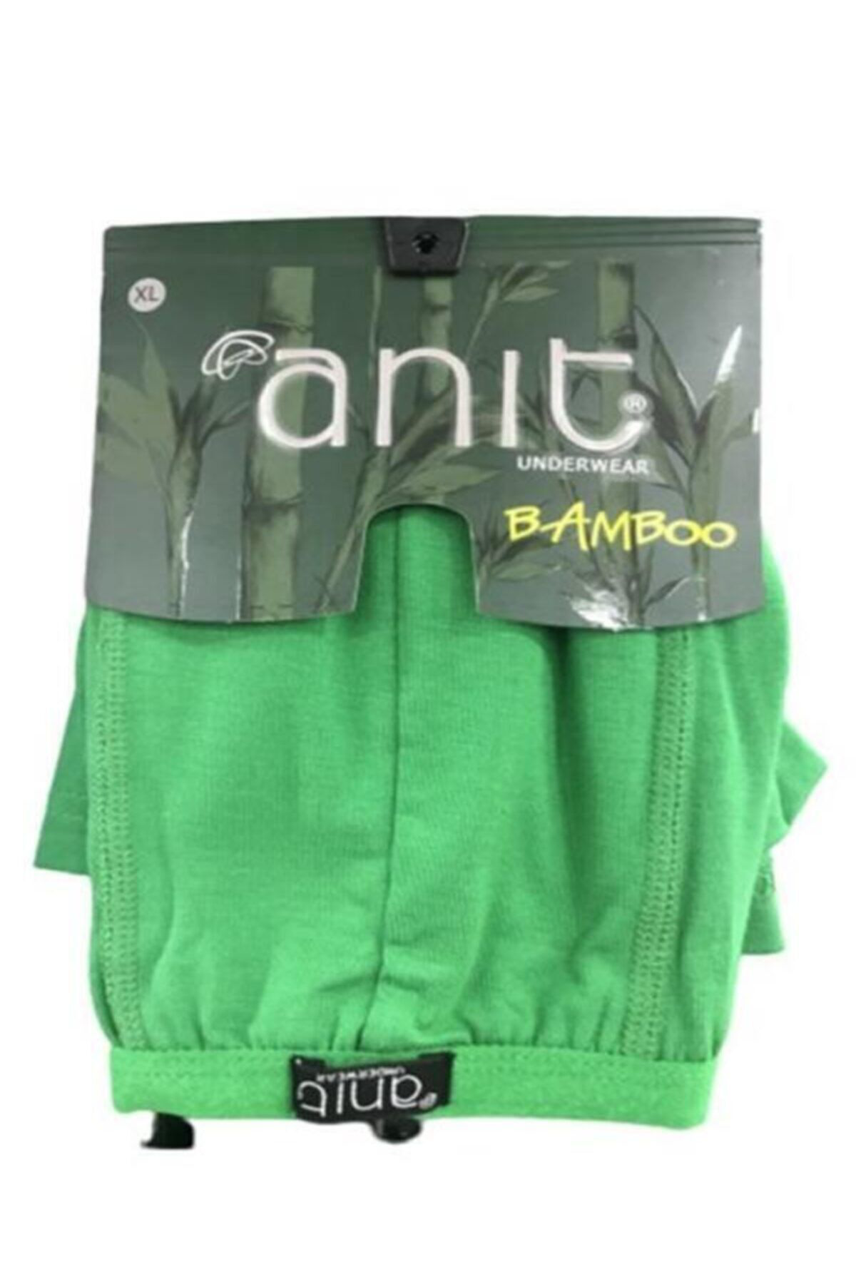 Erkek Siyah Bambu Ince Lastik Lux Düz Renk Karışık Boxer 4'lü