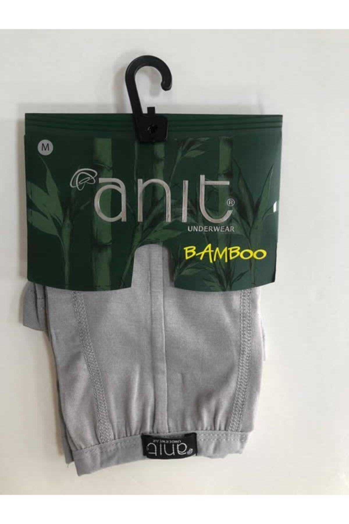 Erkek Siyah Bambu Ince Lastik Lux Düz Renk Karışık Boxer 4'lü