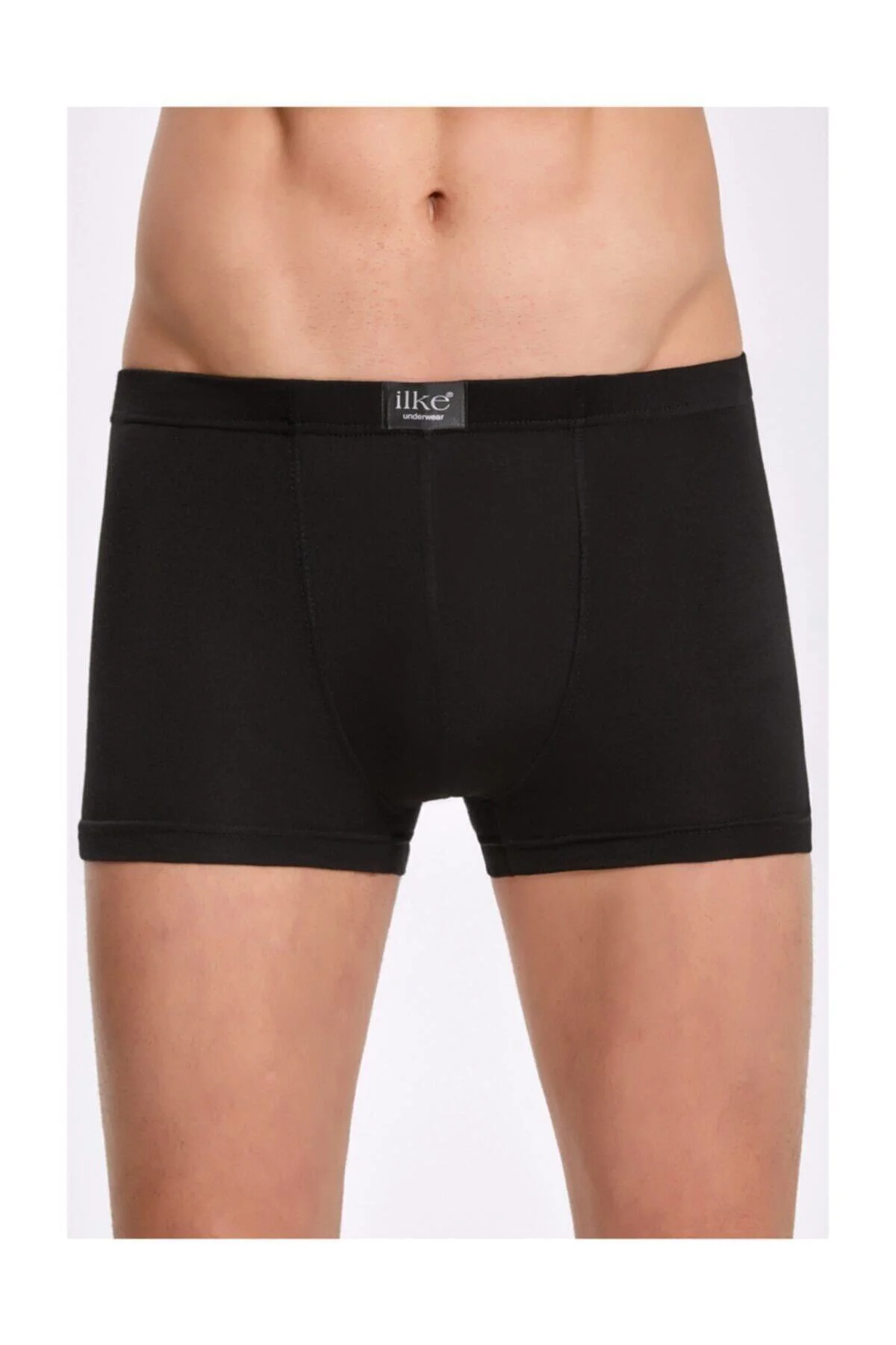 Erkek Siyah Bambu Likralı Boxer 12'li