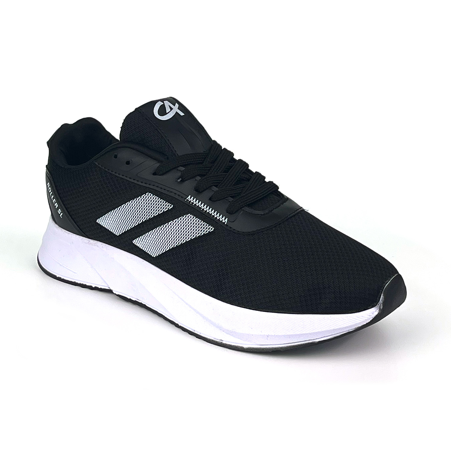 Kajila Erkek Siyah Beyaz Bağcıklı Nefes Alan Esnek Hafif Günlük Sneaker 