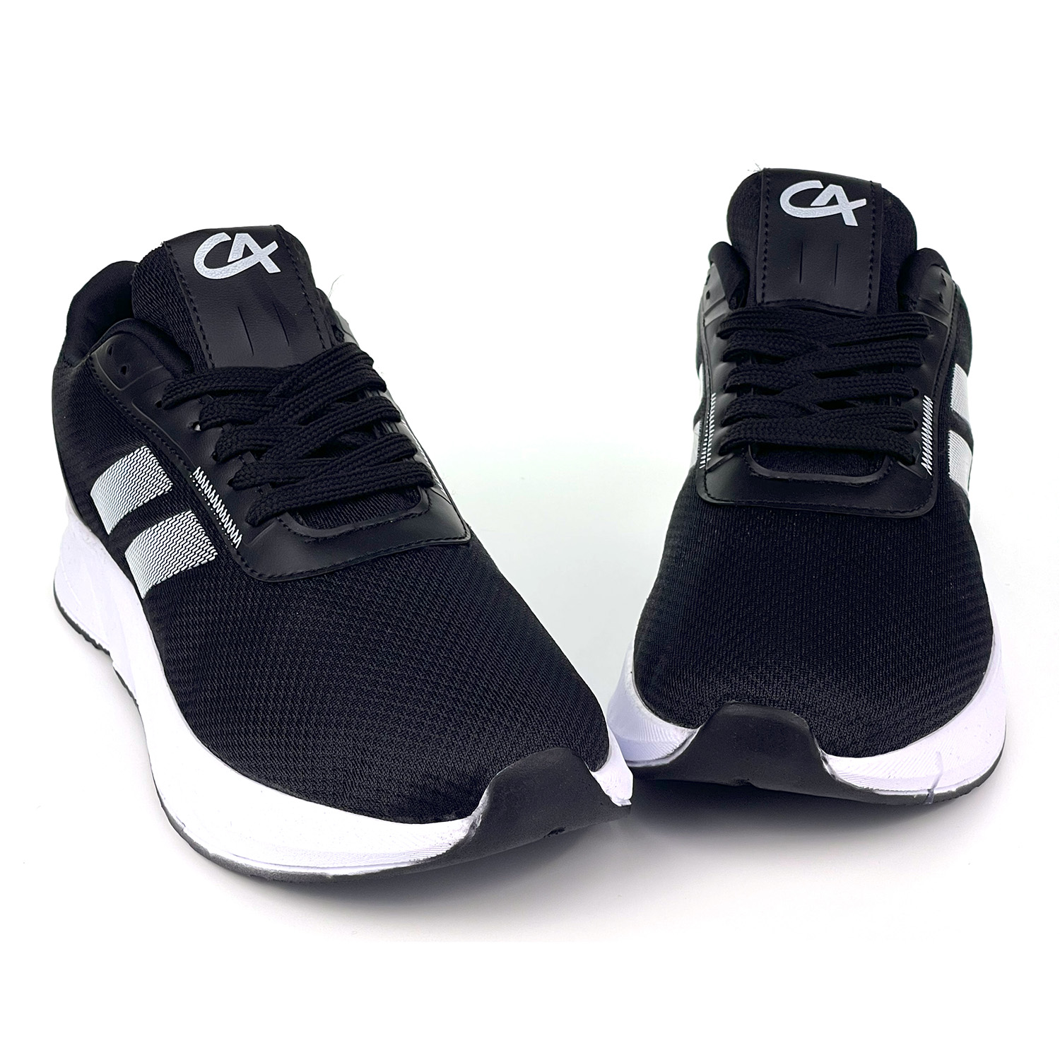 Kajila Erkek Siyah Beyaz Bağcıklı Nefes Alan Esnek Hafif Günlük Sneaker 