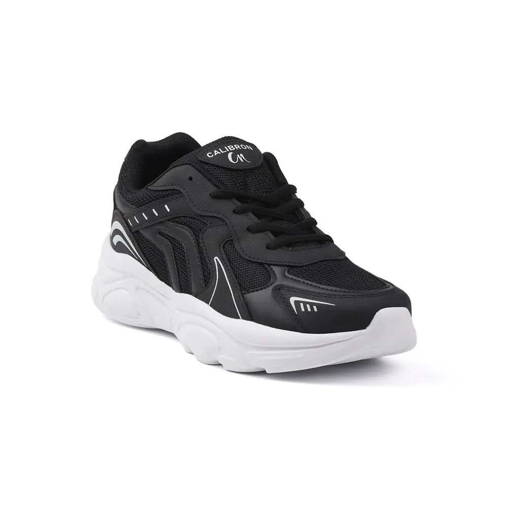 Erkek Siyah Beyaz Günlük Spor Ayakkabı Rahat Yürüyüş Koşu Sneaker