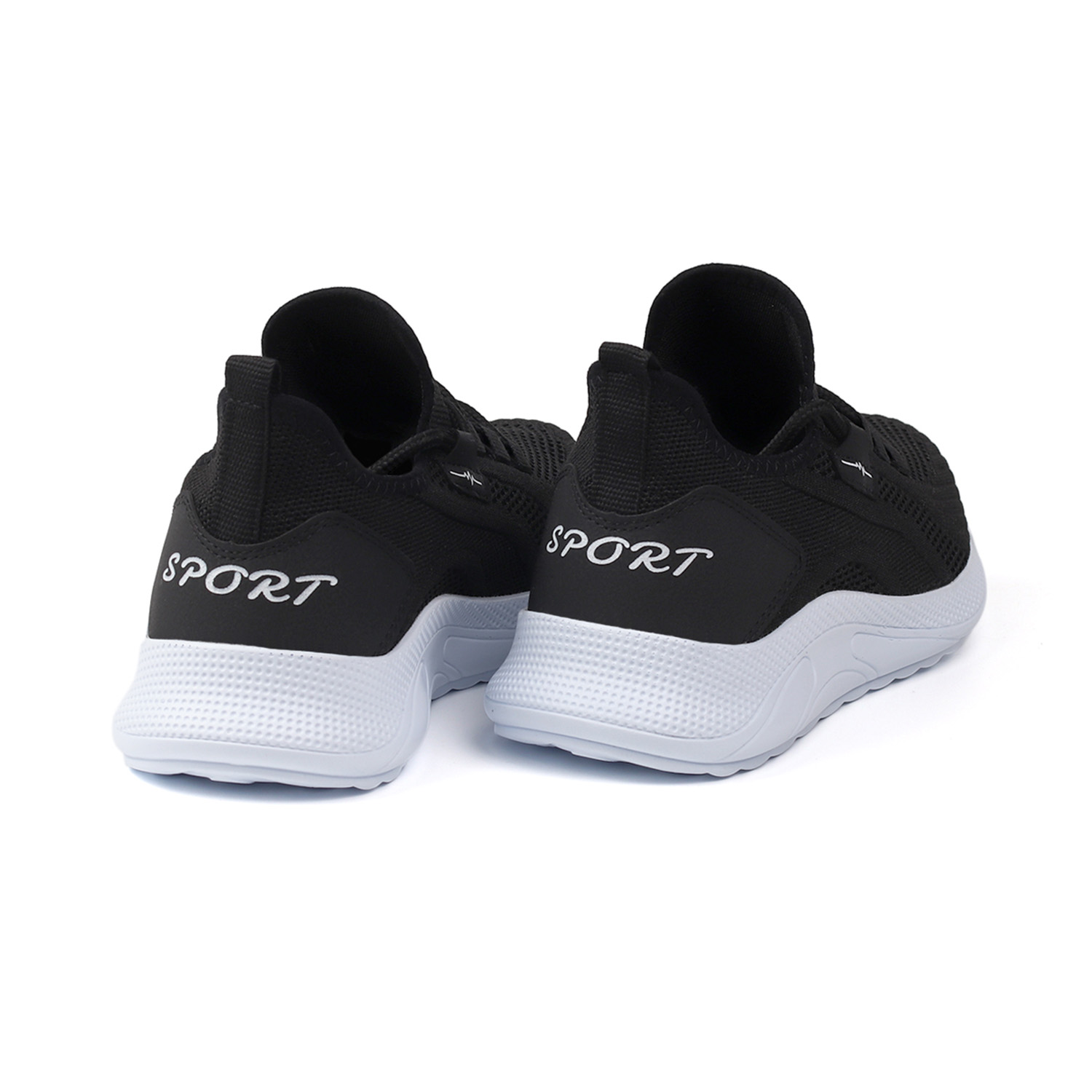 Kajila Erkek Siyah Beyaz Sneaker Spor Ayakkabı Rahat Hafif Günlük