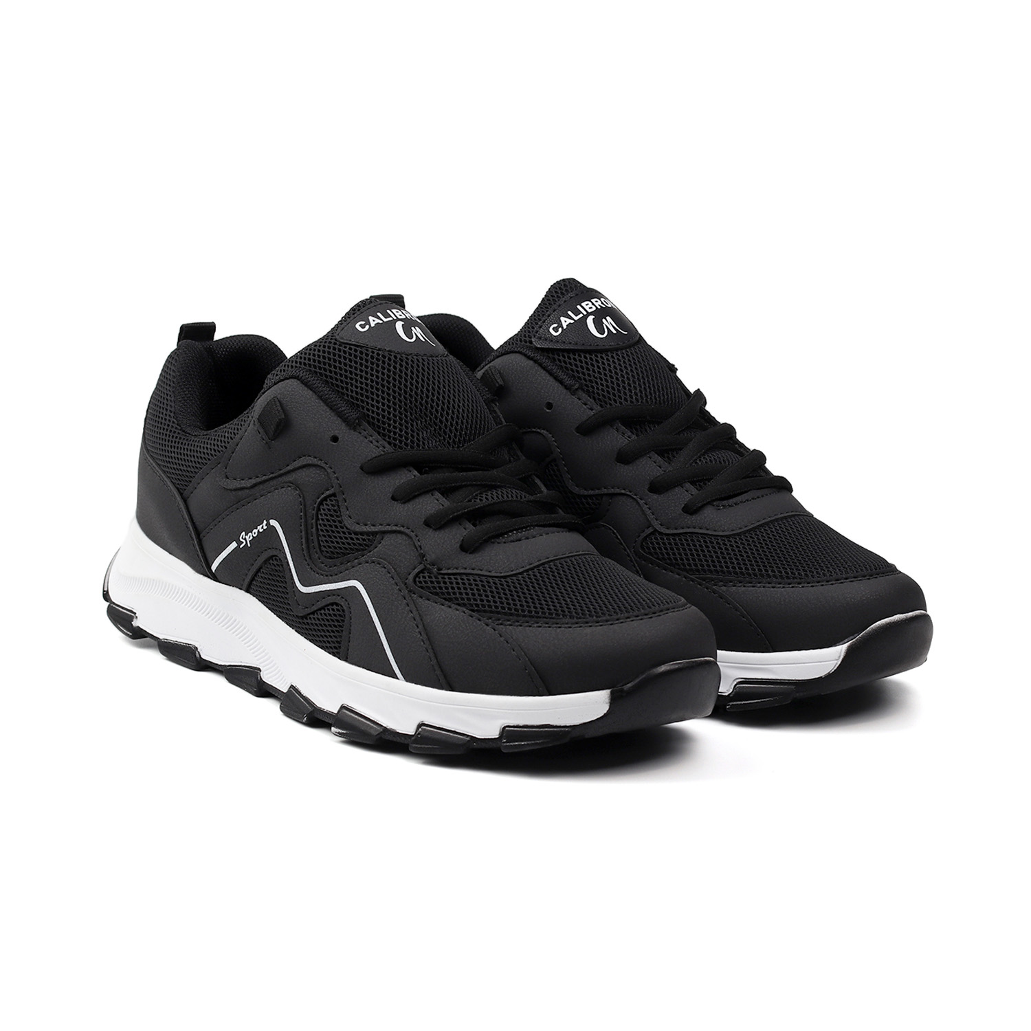 Kajila Erkek Siyah Beyaz Spor Ayakkabı Rahat Günlük Sneaker Yürüyüş Koşu
