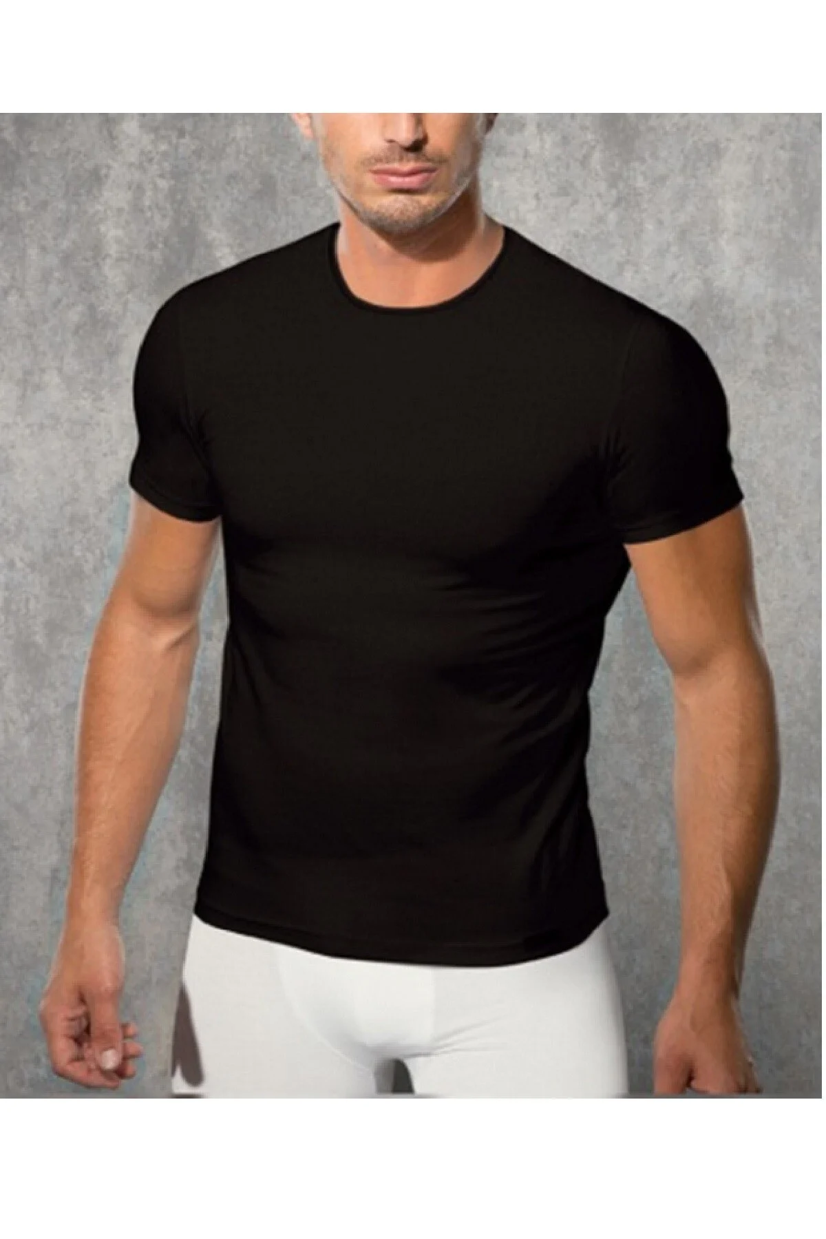 Erkek Siyah Çift Etkili Ekstra Viloft Termal T-shirt İçlik  2875
