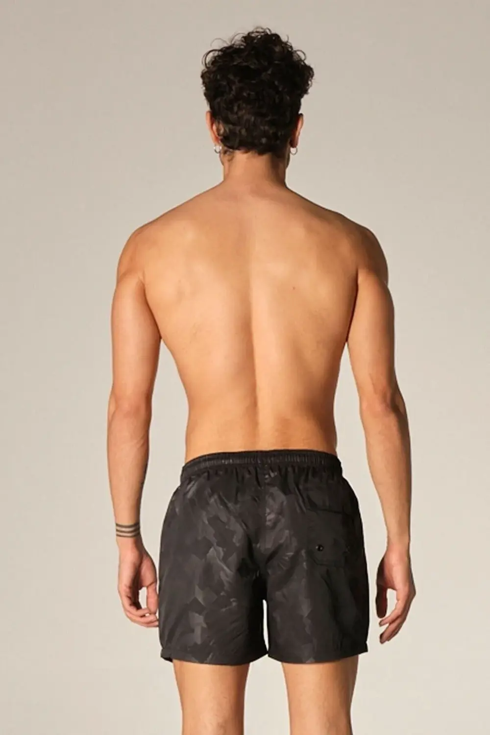 Erkek Siyah Deniz Şort Mayo