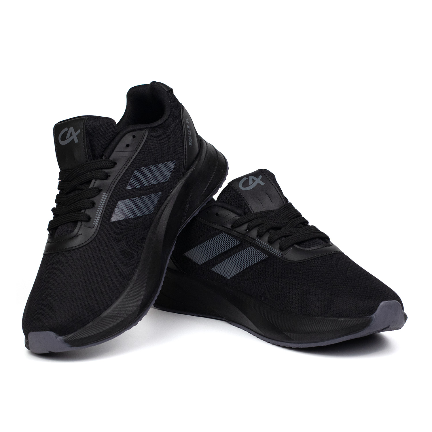 Kajila Erkek Siyah Füme Bağcıklı Nefes Alan Esnek Hafif Günlük Sneaker S