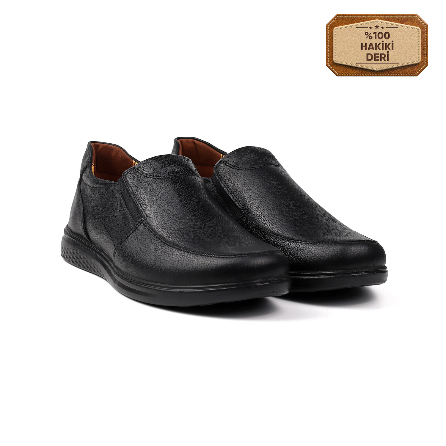 Kajila Erkek Siyah Hakiki Deri Ayakkabı, Ortopedik Taban Loafer Ayakkabı Kajila Erkek Siyah Hakiki Deri Ayakkabı, Ortopedik Taban Loafer Ayakkabı