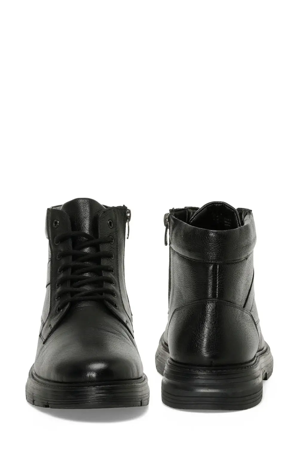 Erkek Siyah Hakiki Deri Kaymaz Taban Bot 40-41-42-43-44-45 Numara