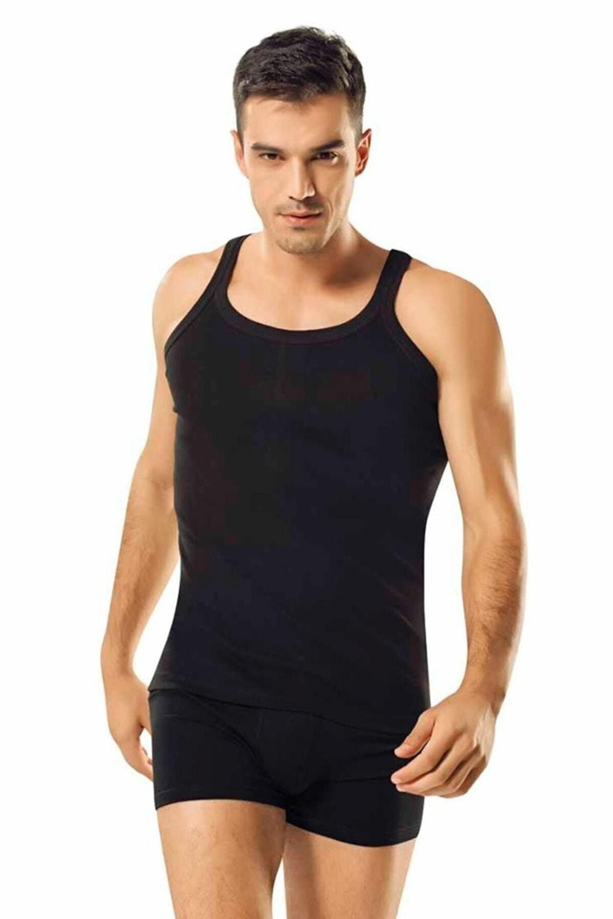 Erkek Siyah İnce Askılı Atlet 3'Lü Paket