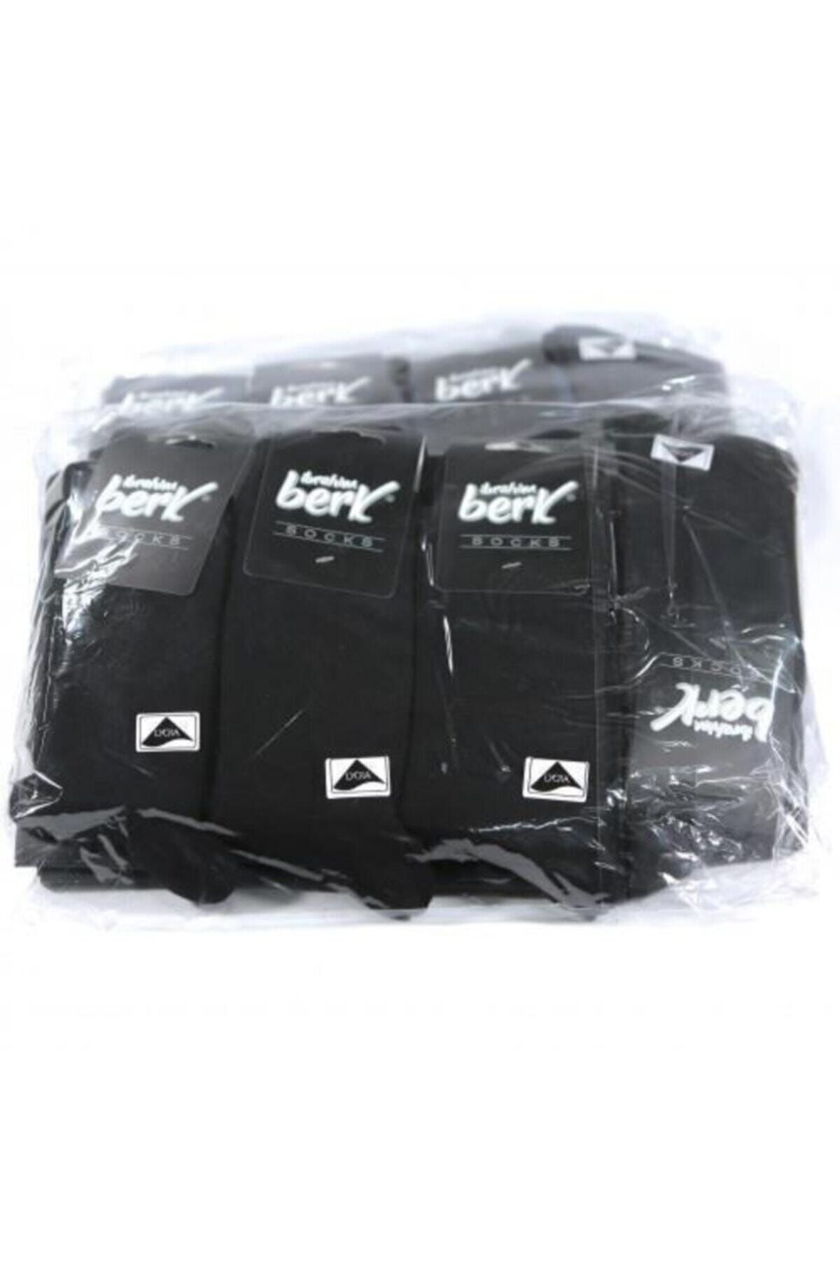 Erkek Siyah Kışlık Kalın Havlu Çorap 6 Çift