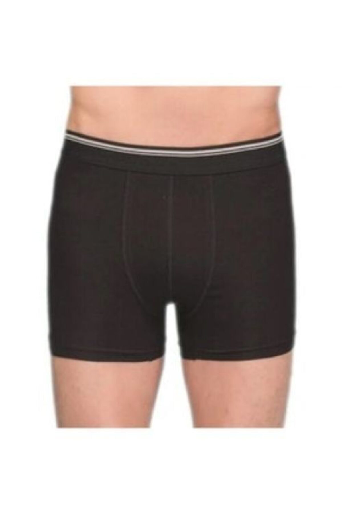 Erkek Siyah Likralı Boxer 12 Adet