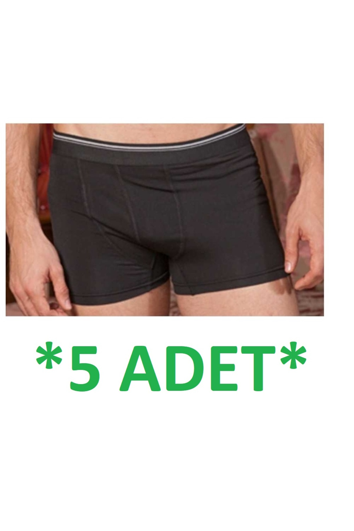 Erkek Siyah Likralı Boxer 5 Adet Erkek Siyah Likralı Boxer 5 Adet