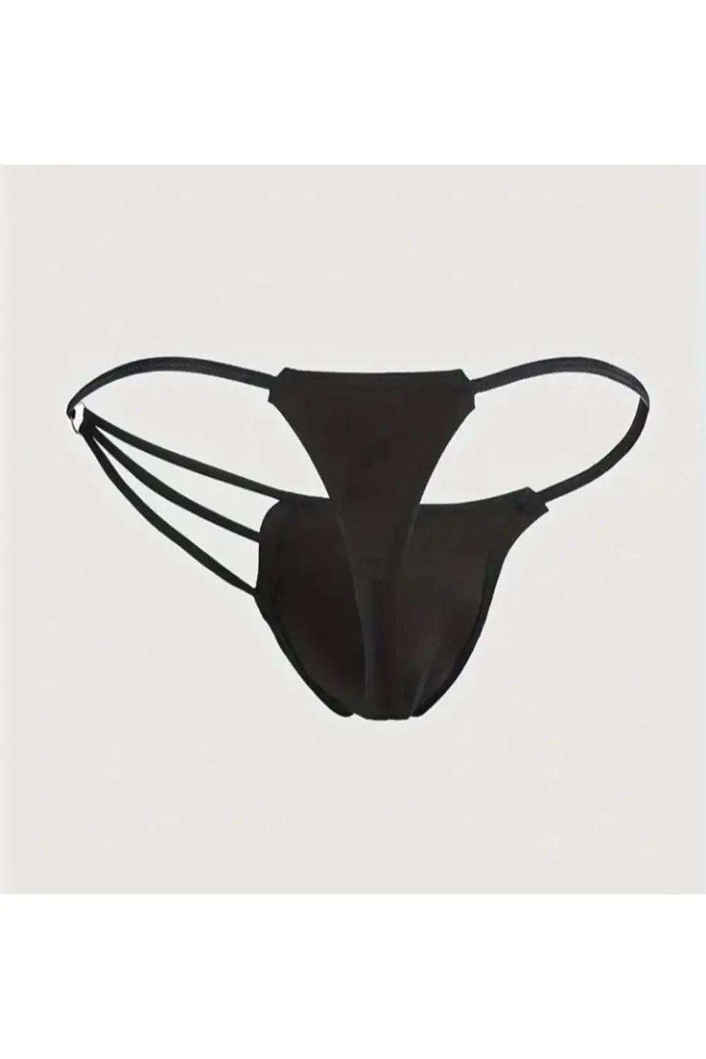 Pilelistore Erkek Siyah Metalli Tanga İç Giyim