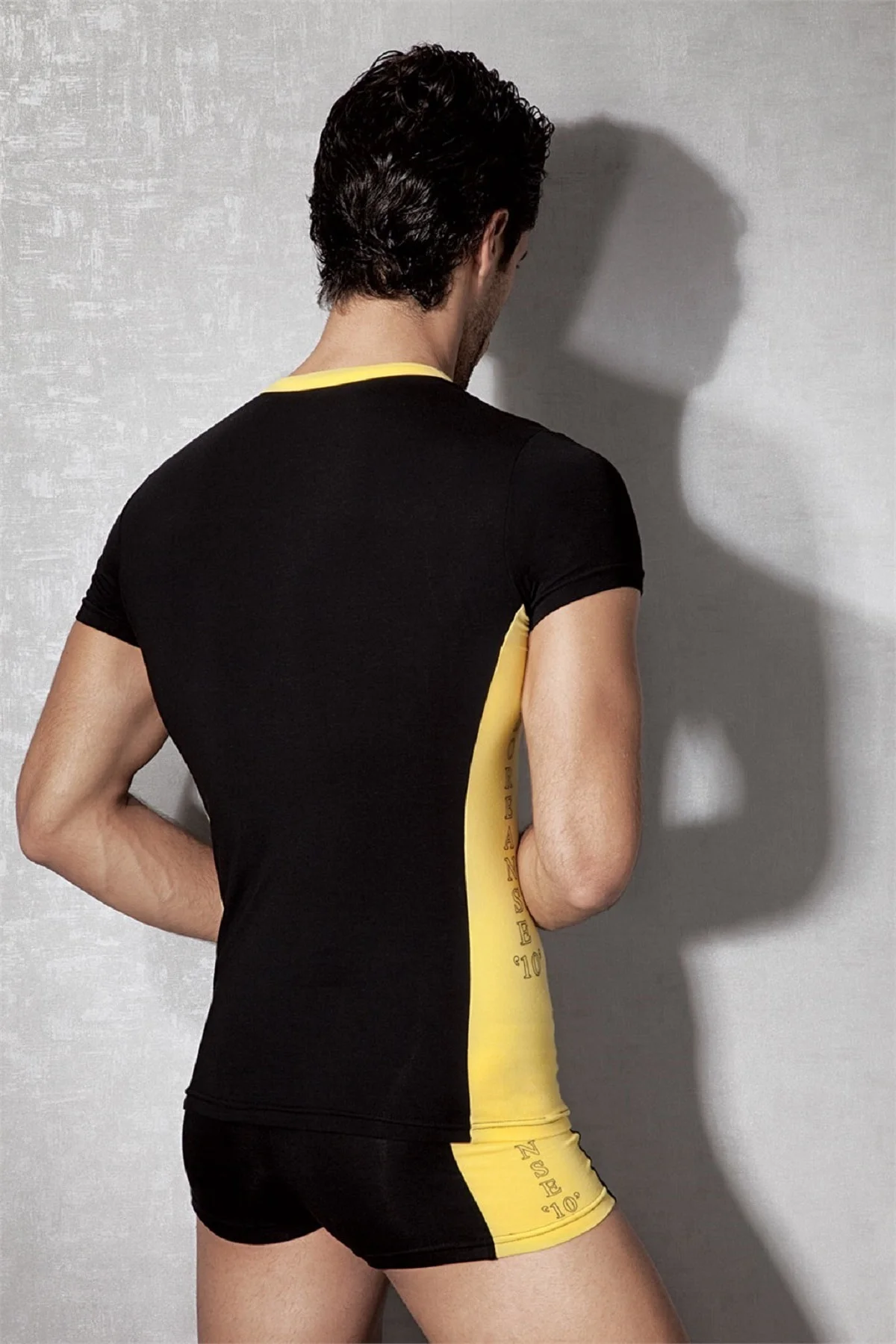 Erkek Siyah Modal Nefes Alan Sporcu Body