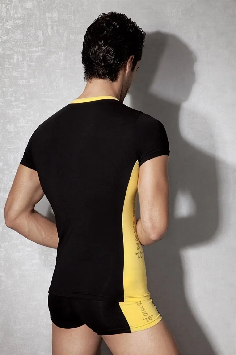 Erkek Siyah Modal Nefes Alan Sporcu Body