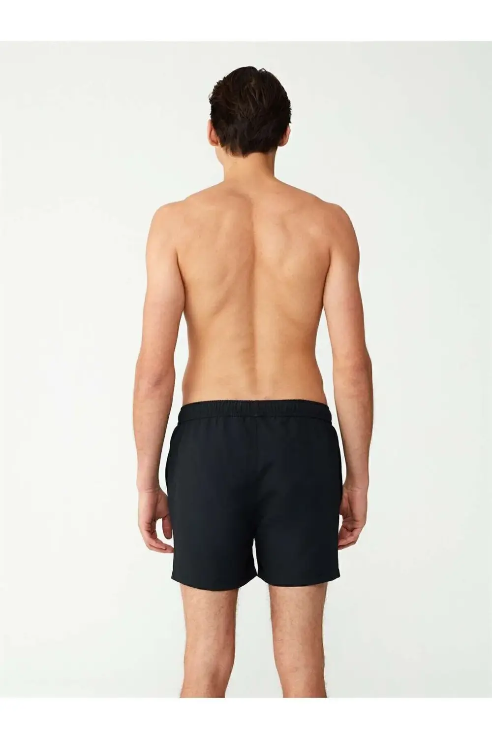 Erkek Siyah Orta Boy Deniz Şortu - 23006