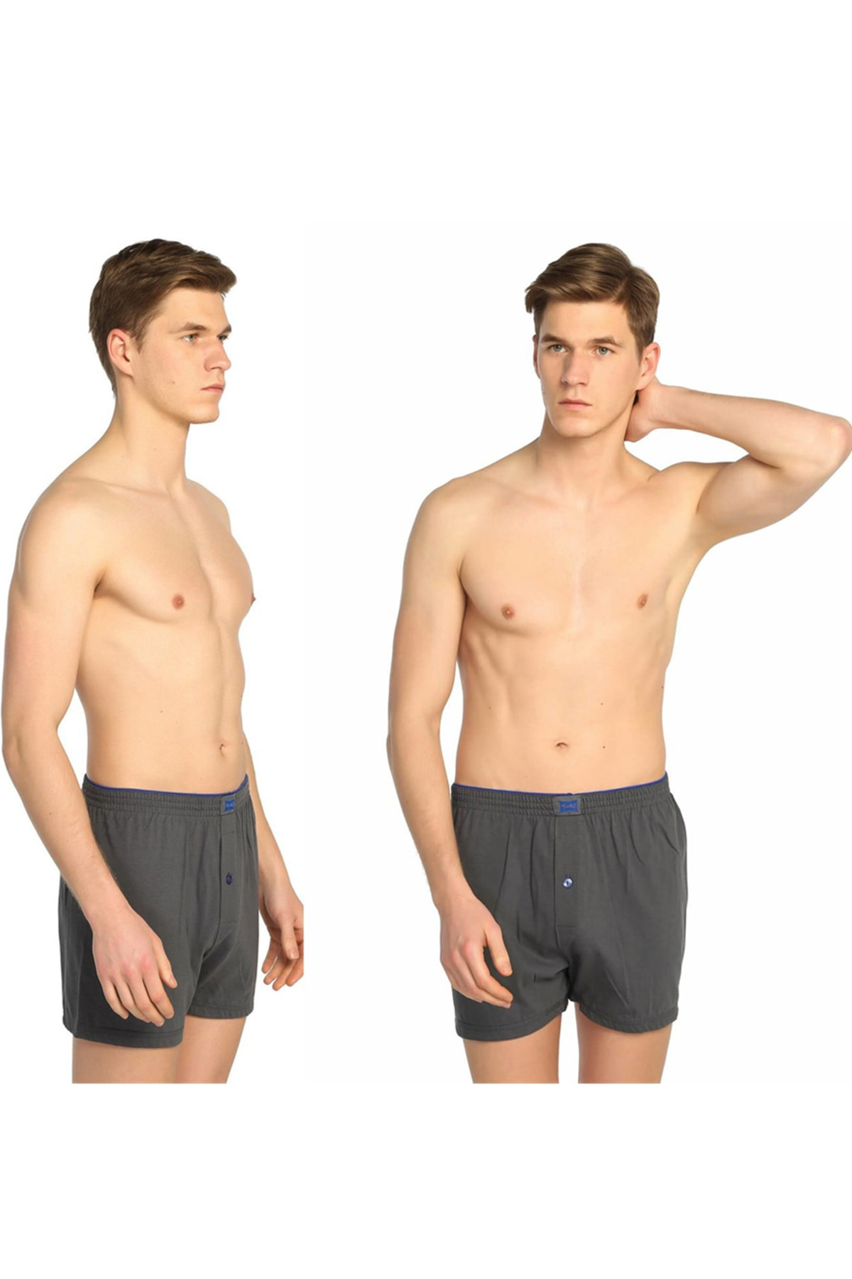 Erkek Siyah Penye Düz Boxer 6'lı Paket 117