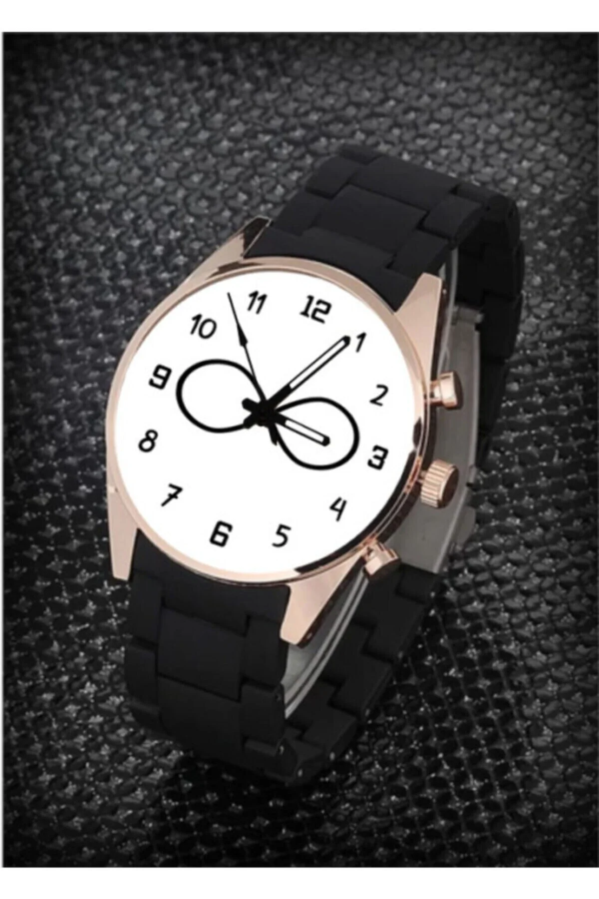 Erkek Siyah Sonsuzluk İşaretli Kol Saati