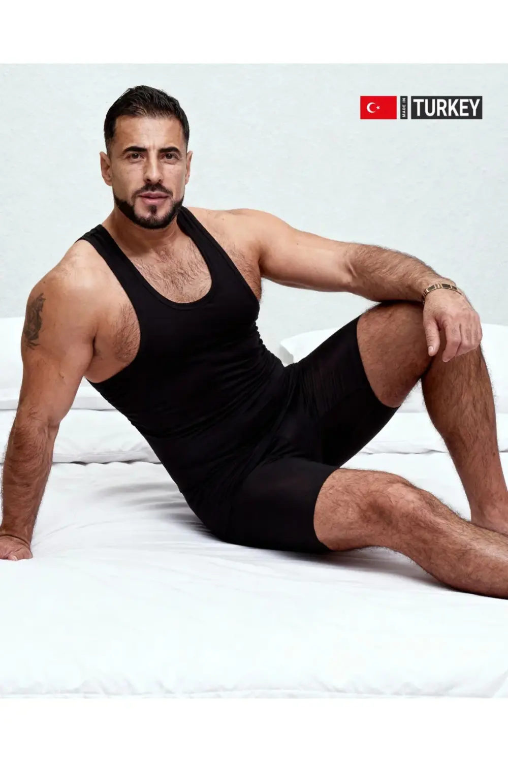 Erkek Siyah Takım Özel Kutuda Uzun Kesim Boxer Sporcu Atlet