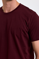 Erkek Slim Fit %100 Pamuk Bisiklet Yaka Basic Tişört BORDO
