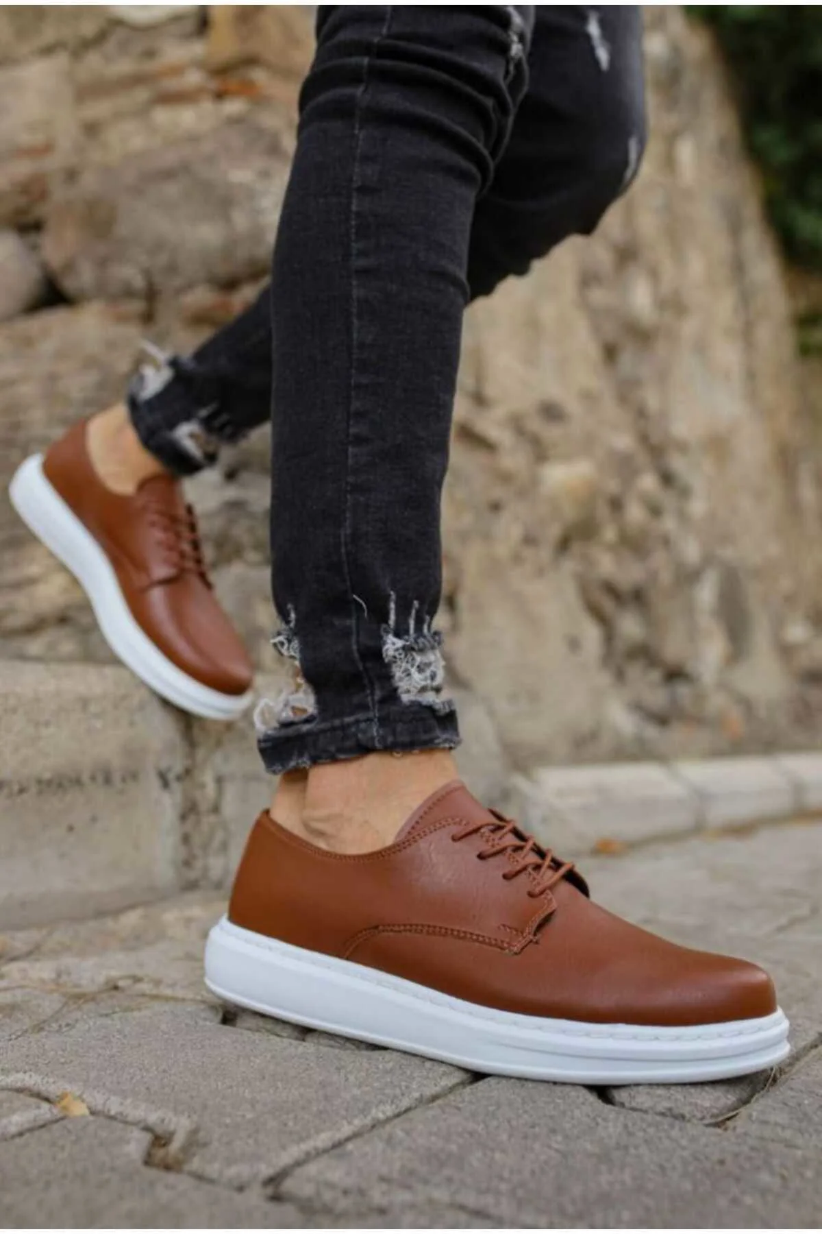 ERKEK SNEAKER RAHAT SPOR AYAKKABI KAHVERENGİ