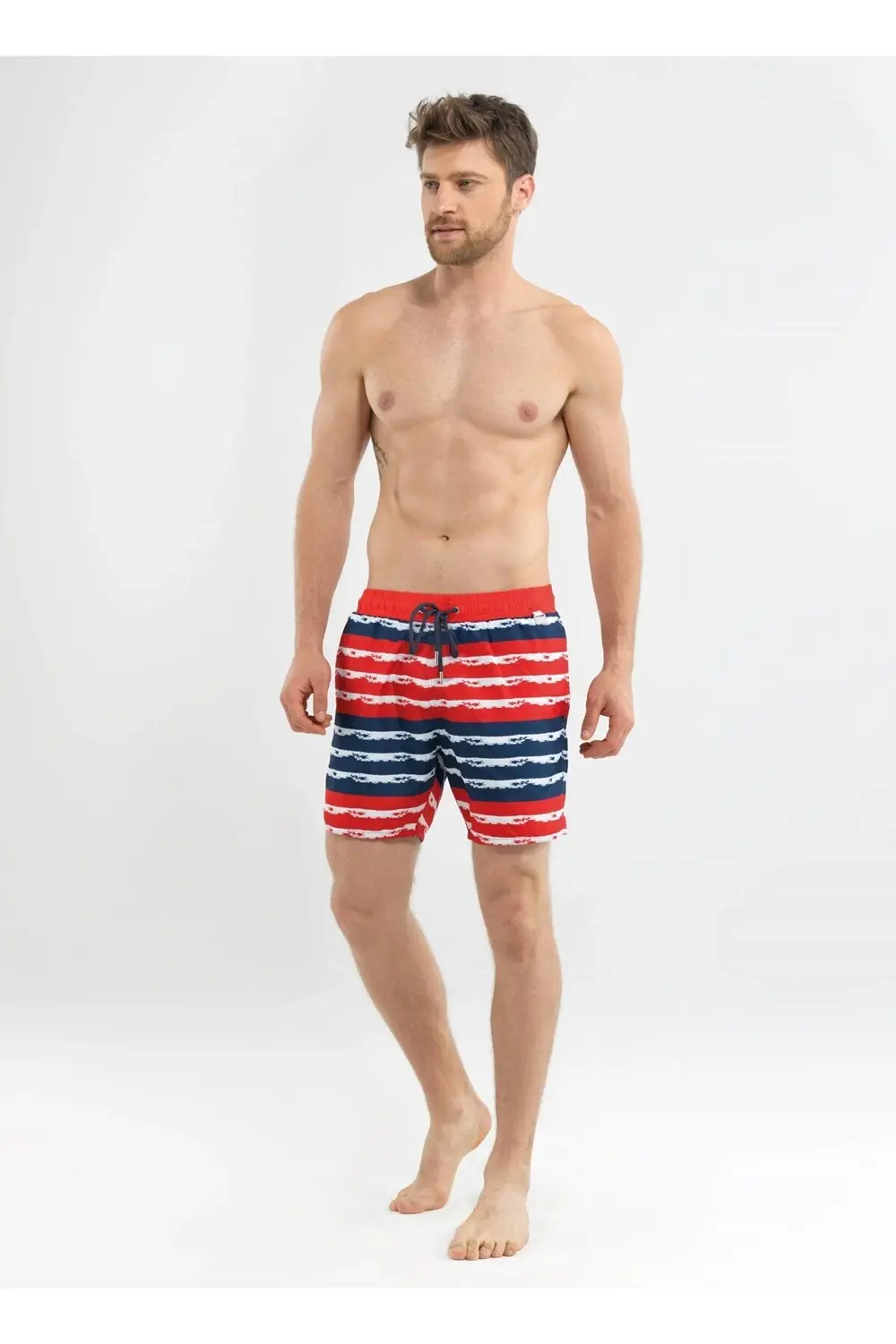 Erkek Şort Mayo - 8558 - Kırmızı