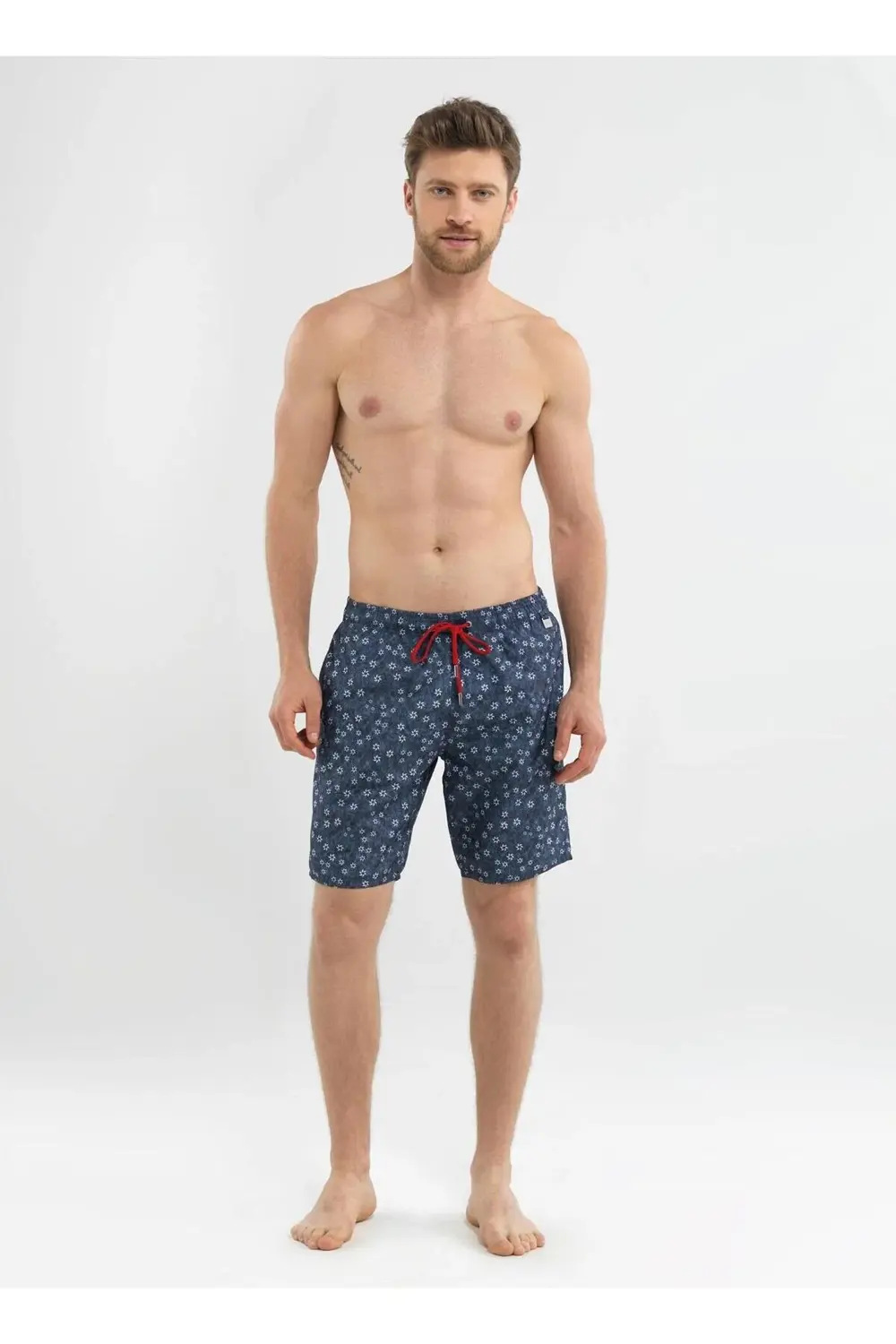Erkek Şort Mayo - 8564 - Yıldız Baskılı