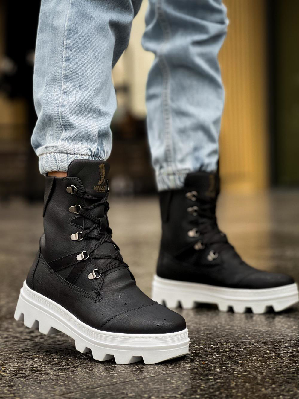 Erkek Spor Bot B14 Siyah (Beyaz Taban) UP