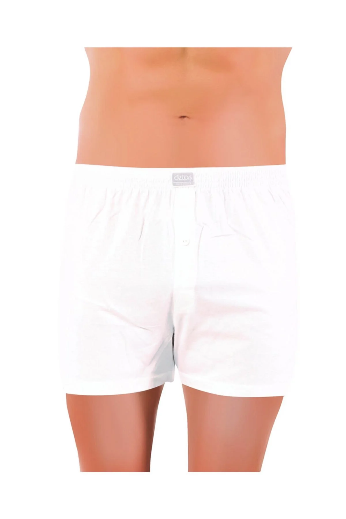 Erkek Süprem Beyaz Boxer 3 Lü