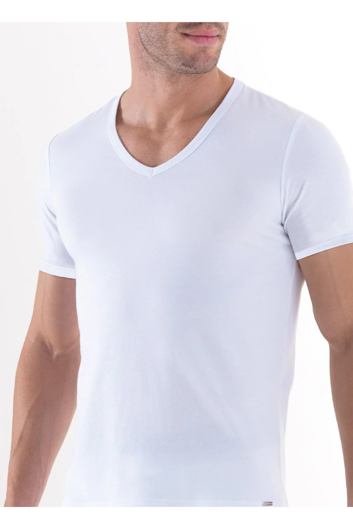 Erkek T-Shirt Silver 9308