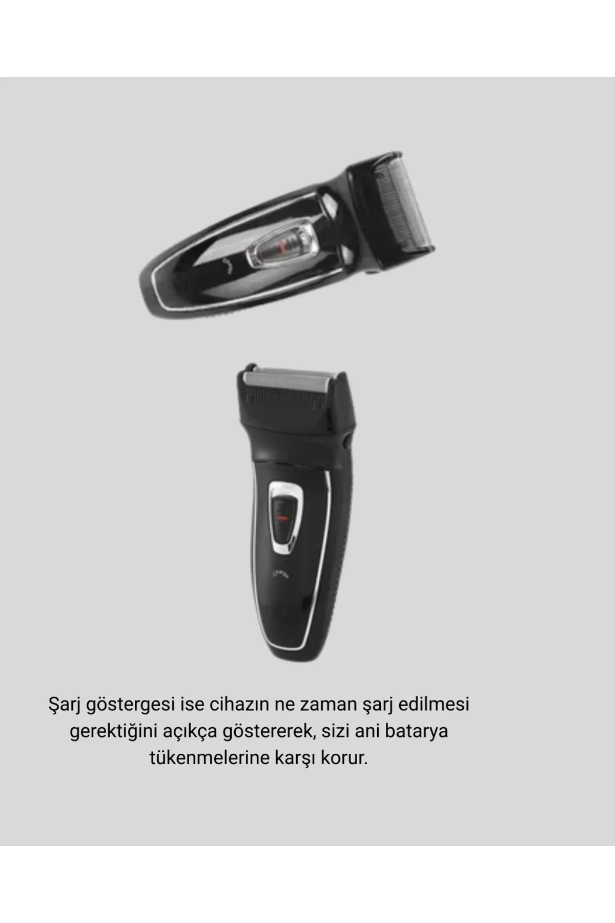 Erkek Tıraş Makinesi Kablosuz Kuru Tıraş Folyo Başlık Yıkanabilir Gövde