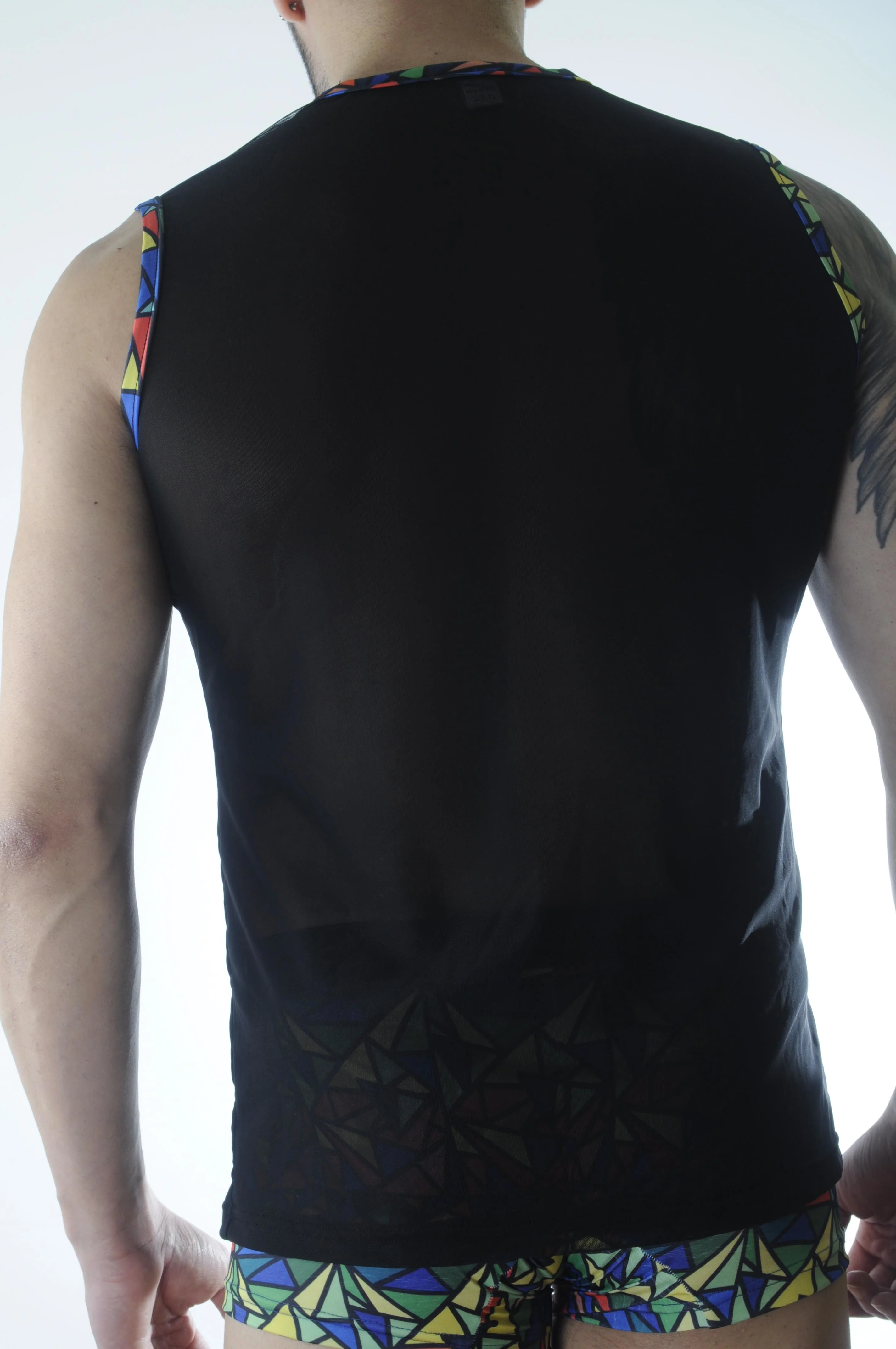 Erkek Transparan Renki Atlet Boxer Takımı