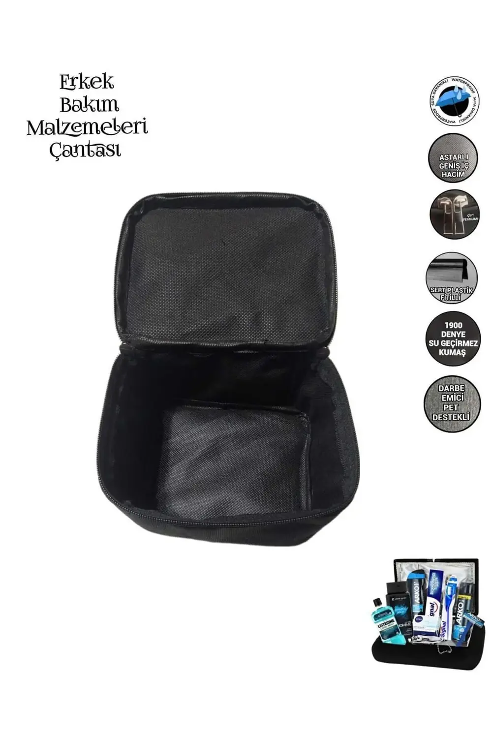 ERKEK TRAŞ MALZEMELERİ VE BAKIM ÇANTASI