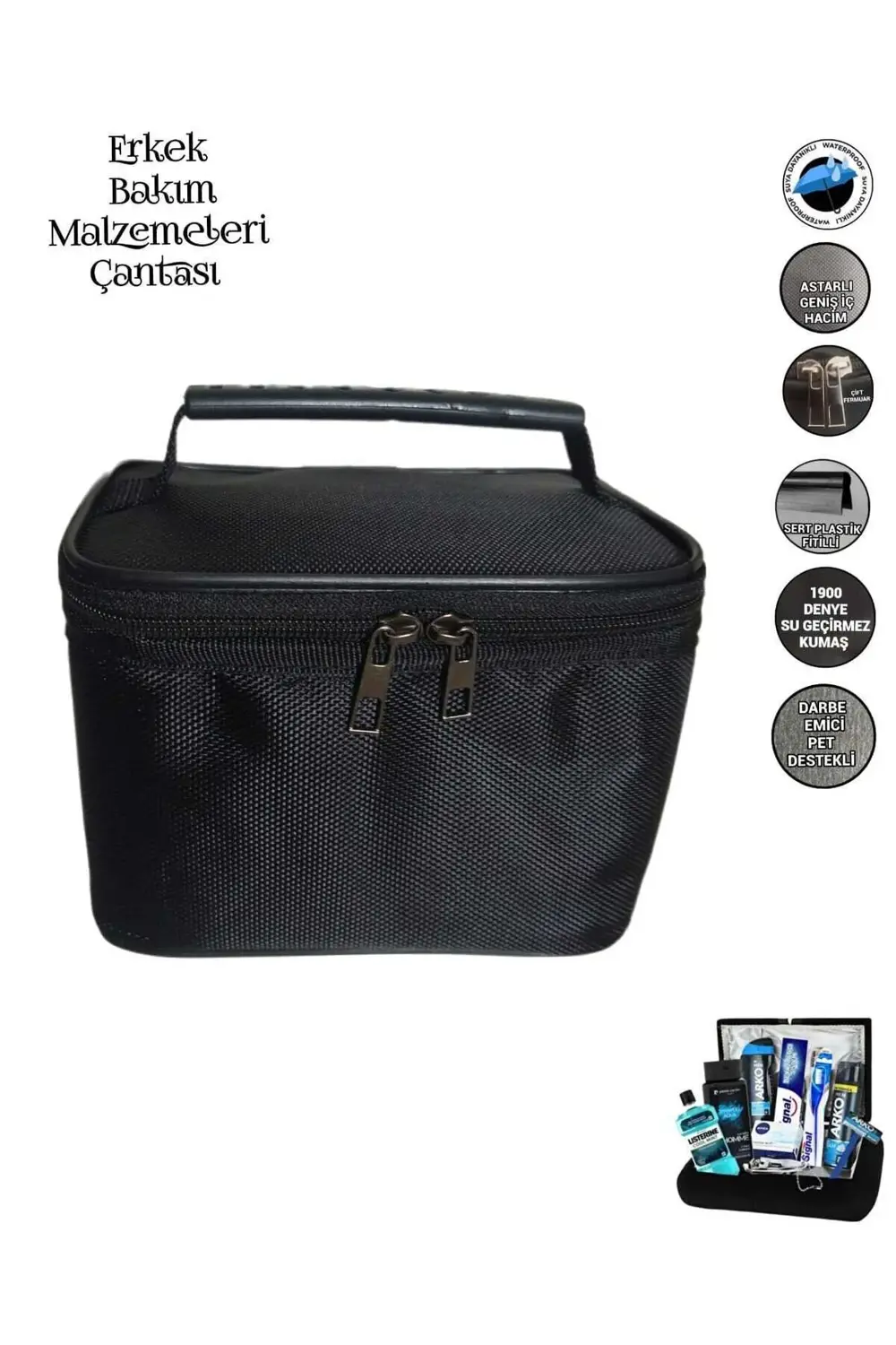ERKEK TRAŞ MALZEMELERİ VE BAKIM ÇANTASI