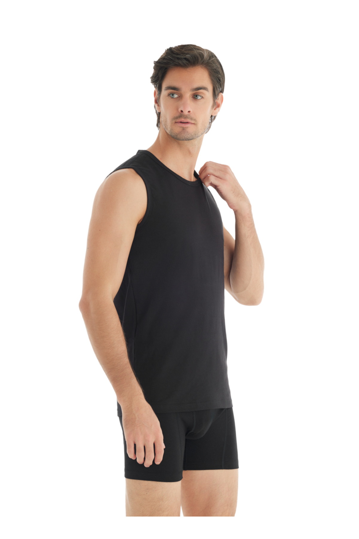 Blackspade Erkek Tshirt - Kolsuz Tender Cotton 9234 - Siyah