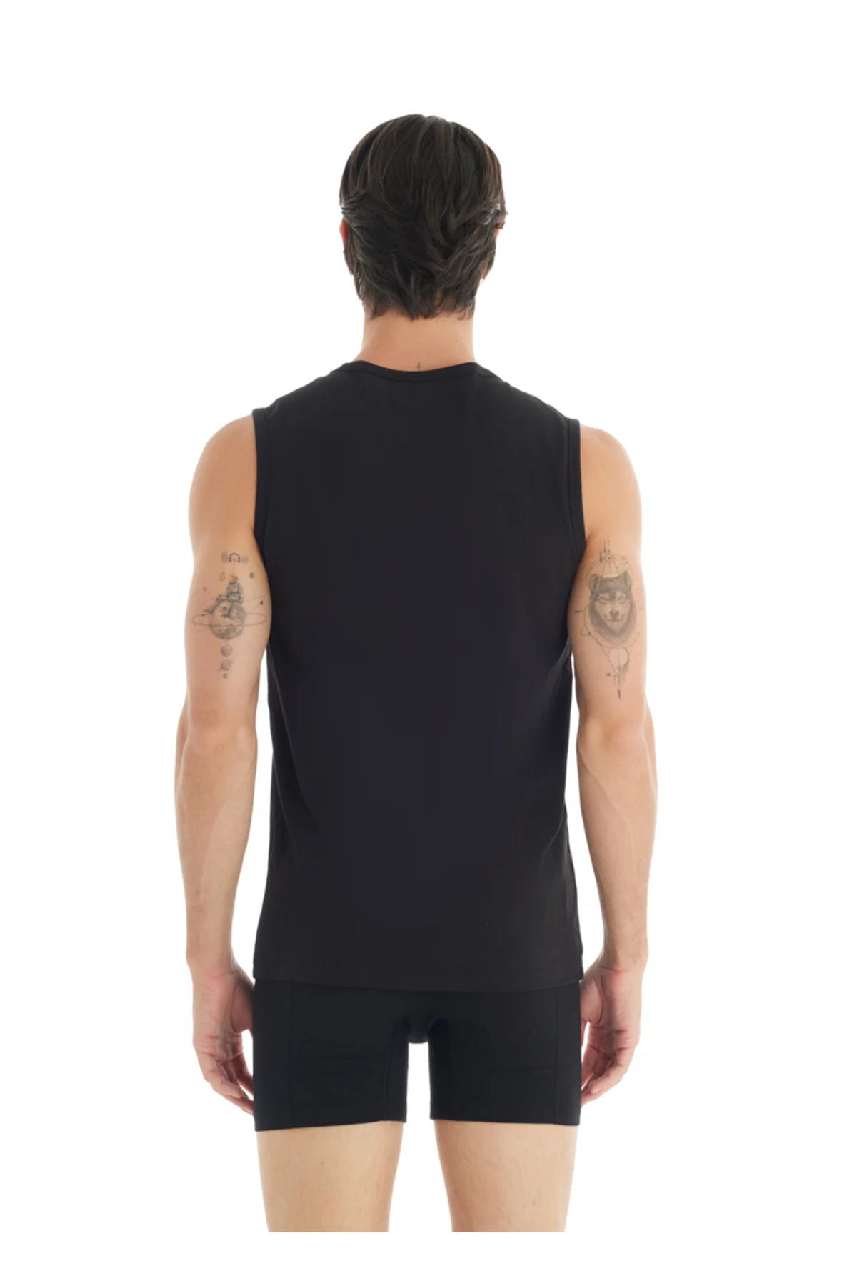Erkek Tshirt - Kolsuz Tender Cotton 9234 - Siyah