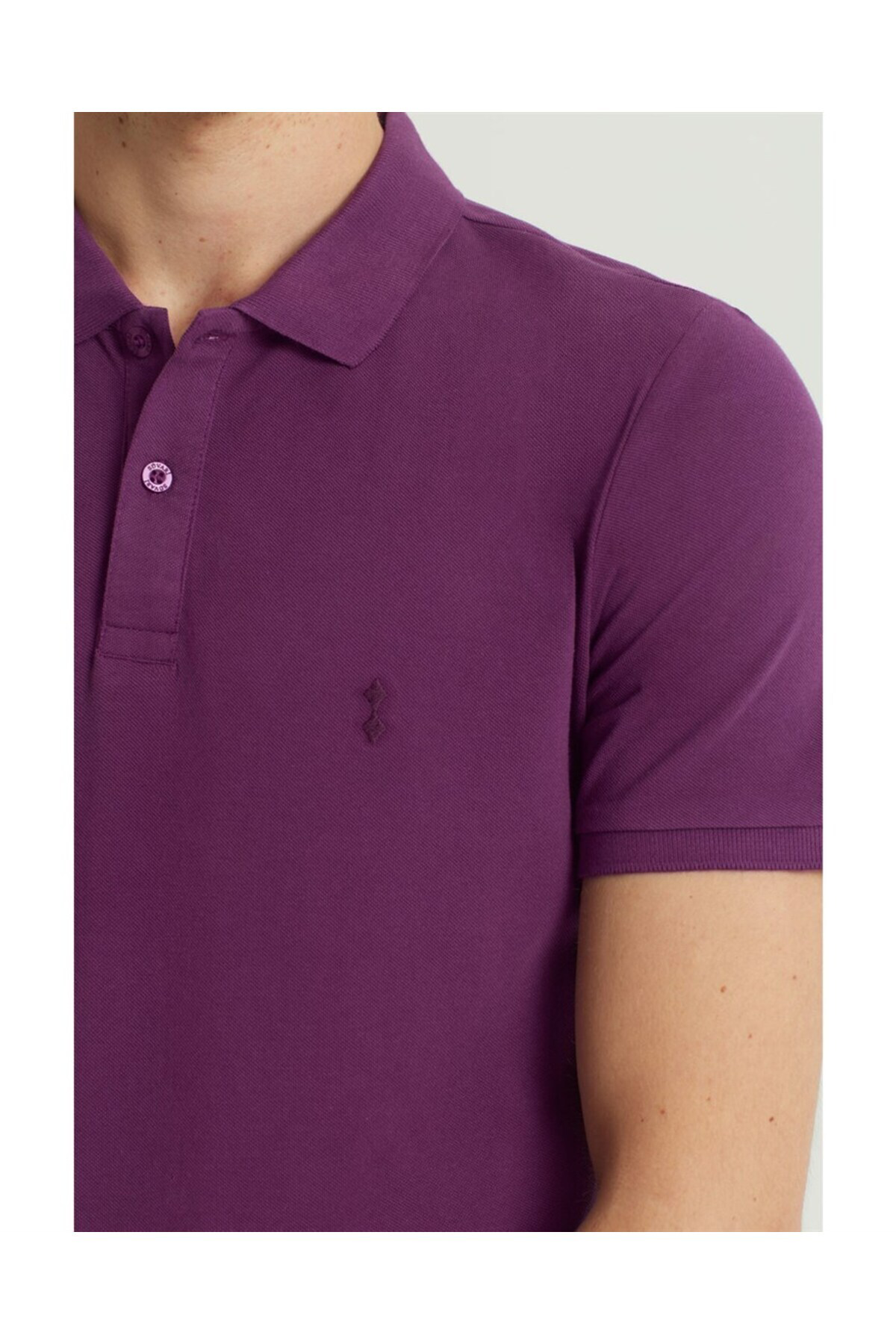 Erkek Beyaz Slim Fit Polo Yaka T-shirt