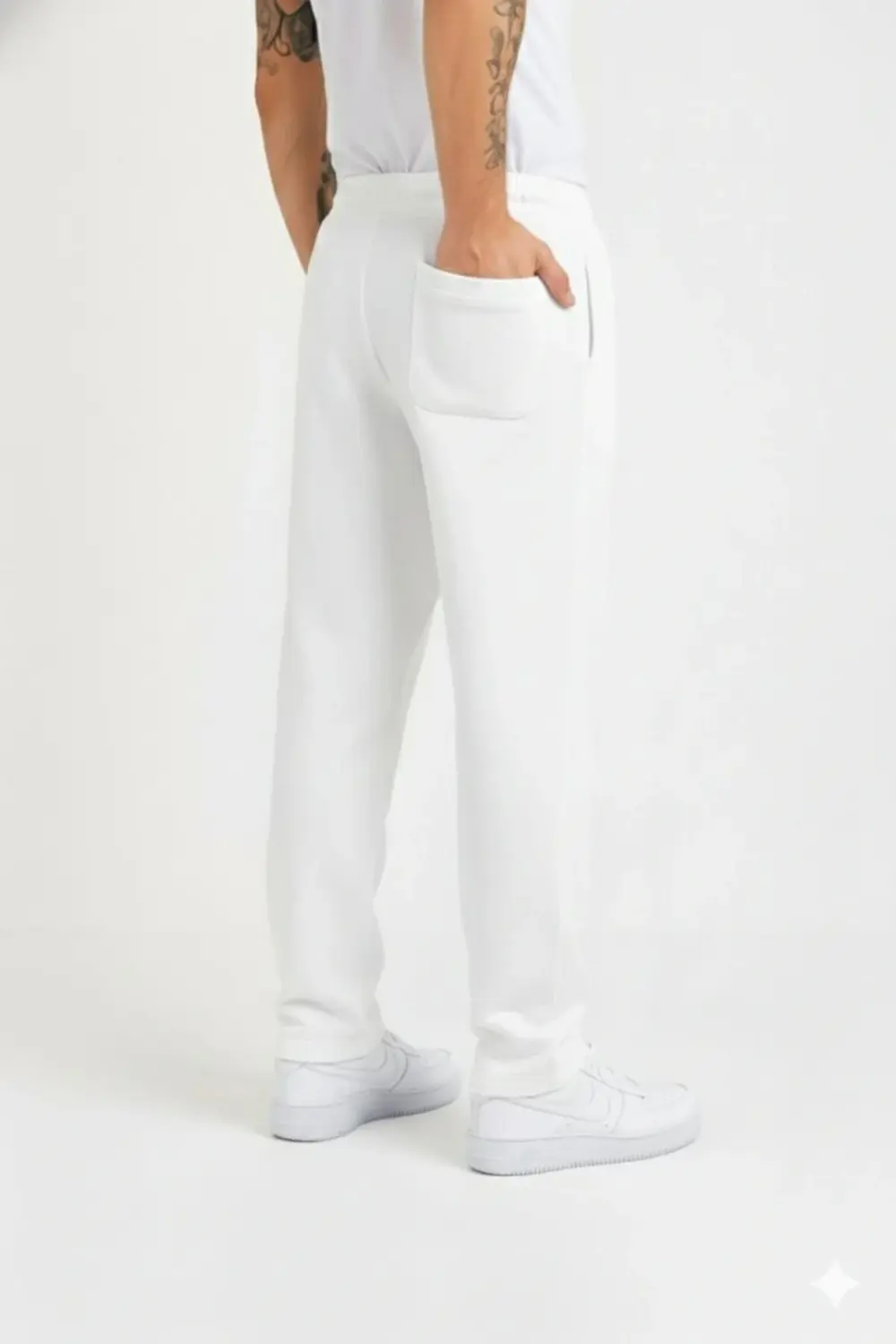 Erkek Üç Iplik Kışlık Pamuklu Ovarsize Bağcıklı Düz Paça Cepli Eş