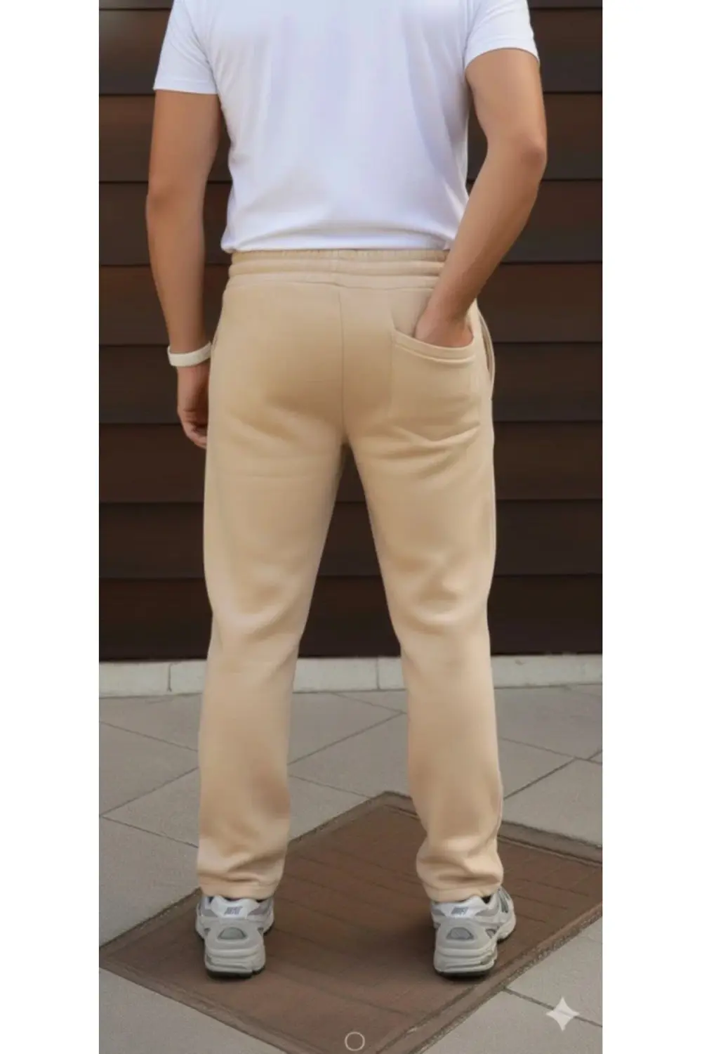 Erkek Üç Iplik Kışlık Pamuklu Ovarsize Bağcıklı Düz Paça Cepli Eş