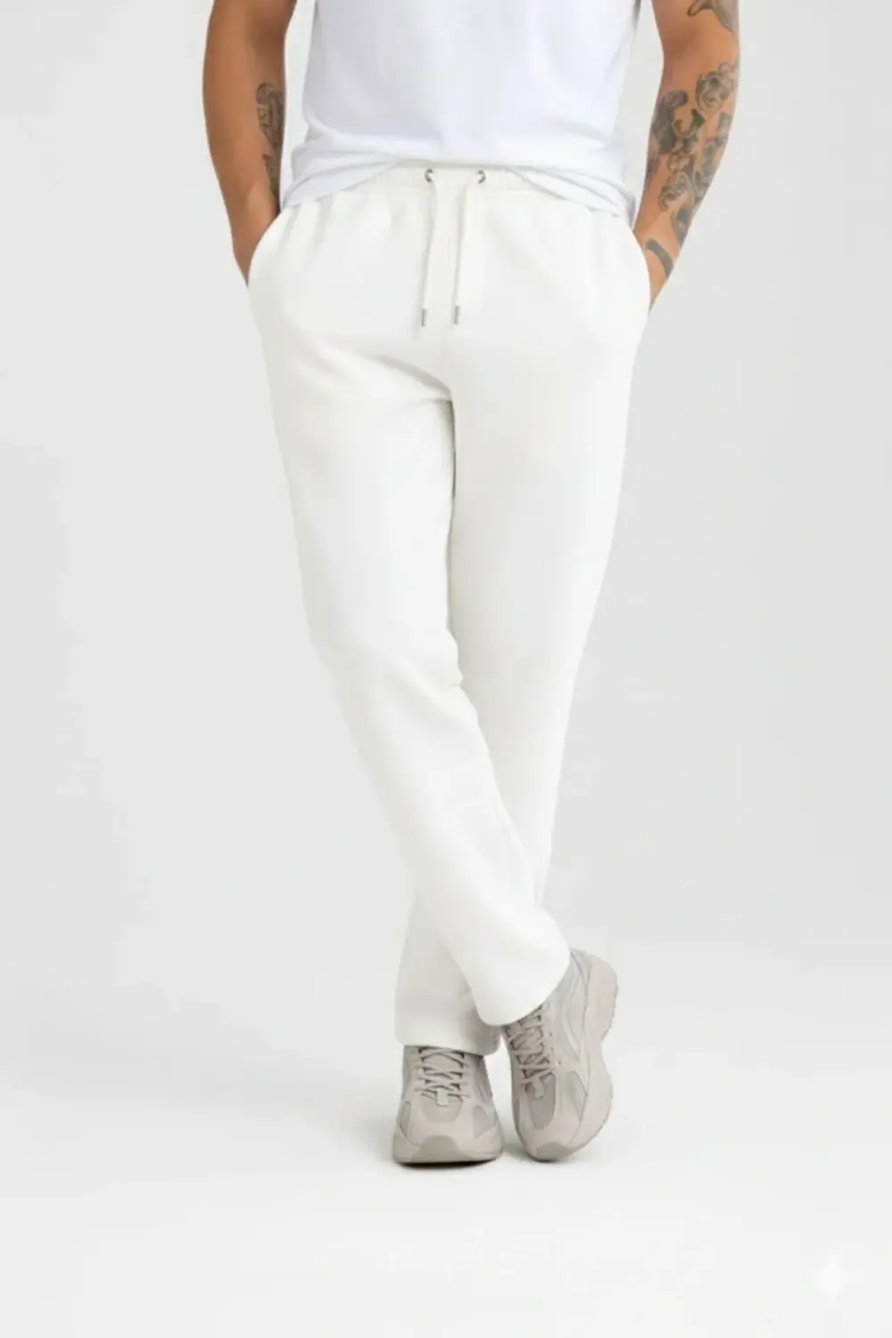 Erkek Üç Iplik Kışlık Pamuklu Ovarsize Bağcıklı Düz Paça Cepli Eş