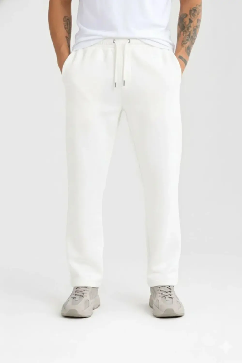 Erkek Üç Iplik Kışlık Pamuklu Ovarsize Bağcıklı Düz Paça Cepli Eş