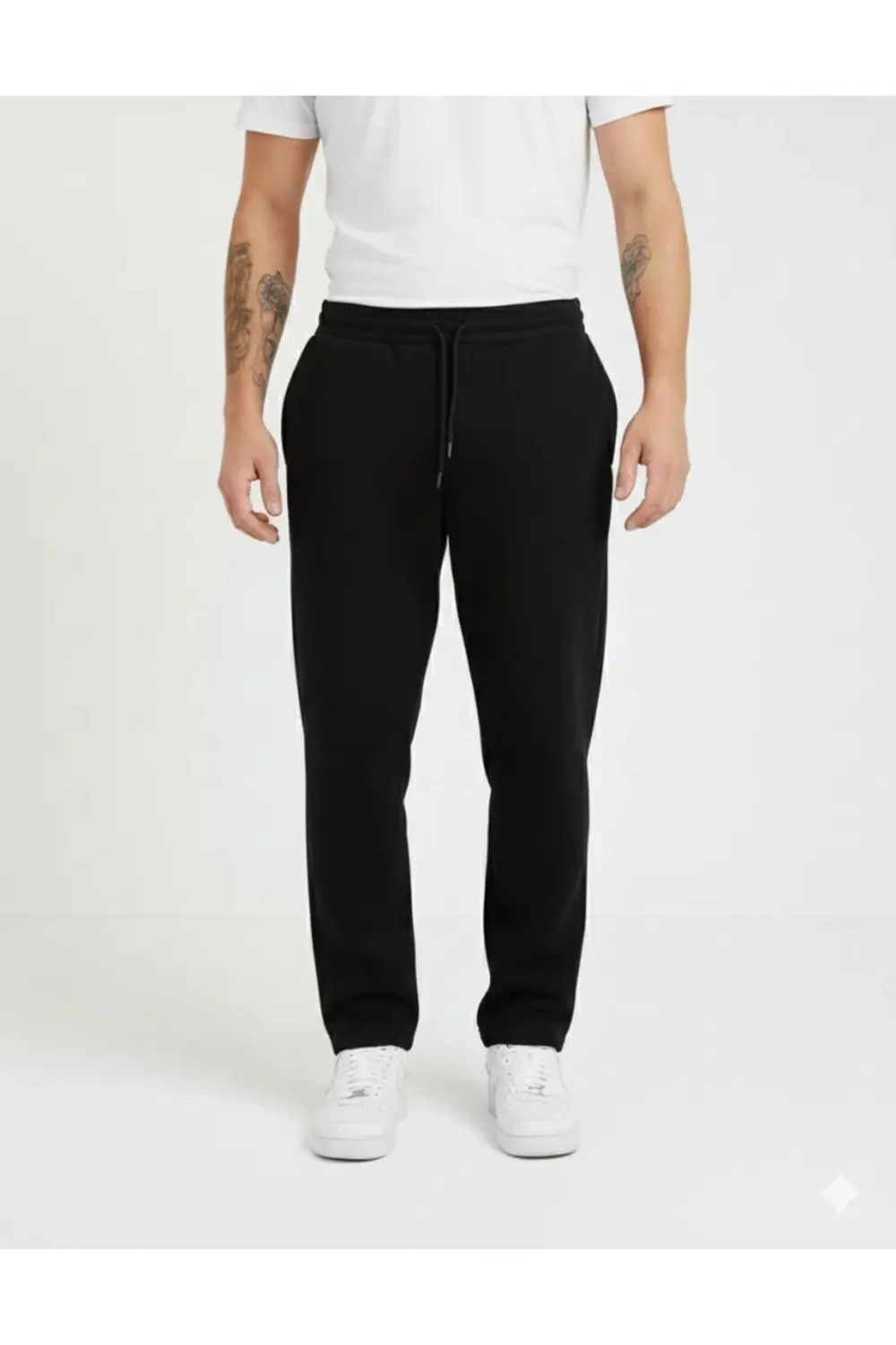 Erkek Üç Iplik Kışlık Pamuklu Ovarsize Bağcıklı Düz Paça Cepli Eş