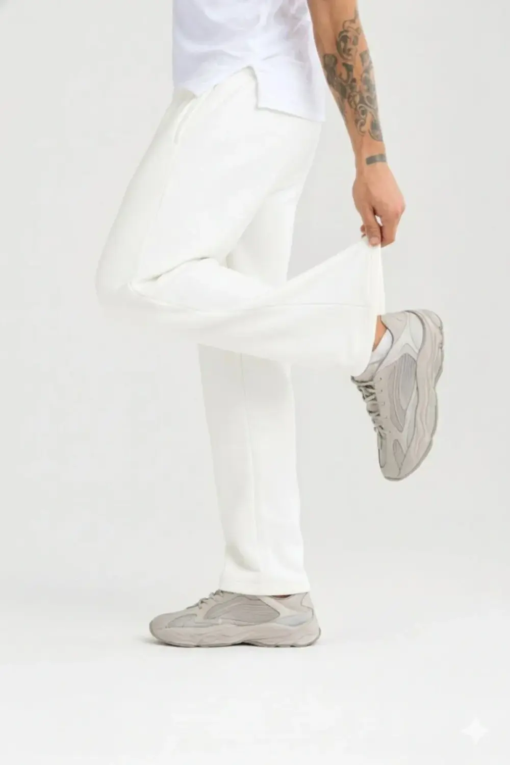 Erkek Üç Iplik Kışlık Pamuklu Ovarsize Bağcıklı Düz Paça Cepli Eş