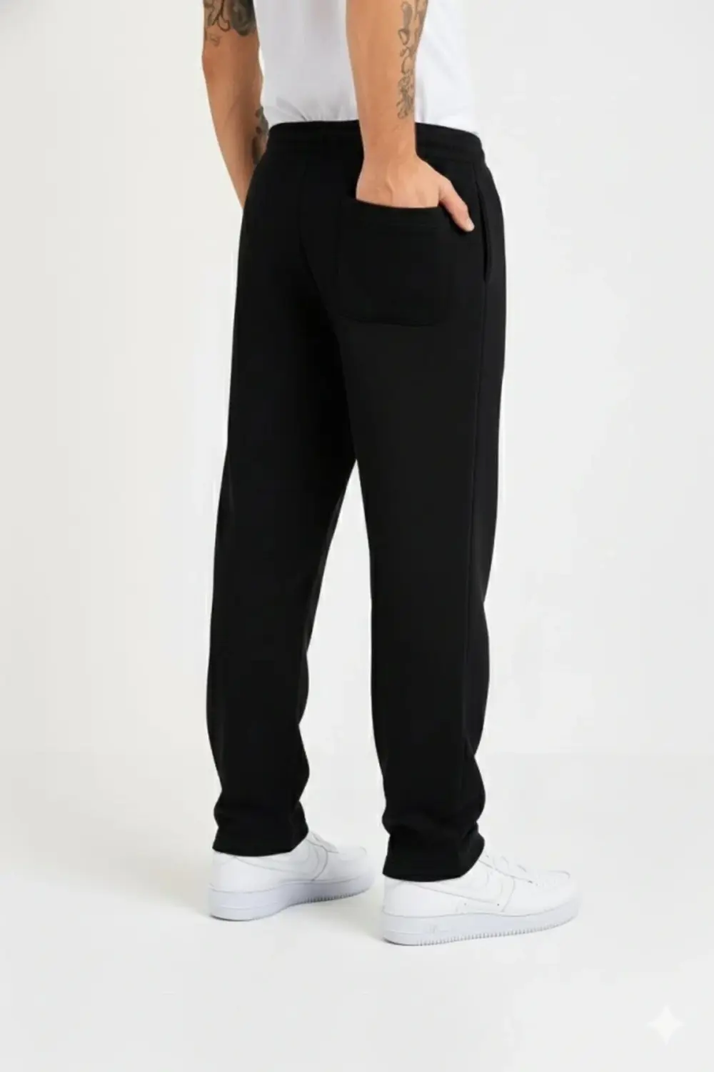 Erkek Üç Iplik Kışlık Pamuklu Ovarsize Bağcıklı Düz Paça Cepli Eş