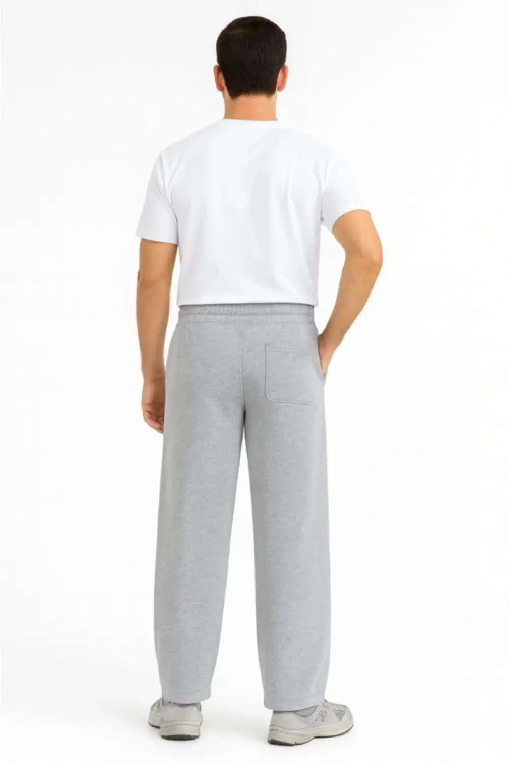 Erkek Üç Iplik Kışlık Pamuklu Ovarsize Bağcıklı Düz Paça Cepli Eş
