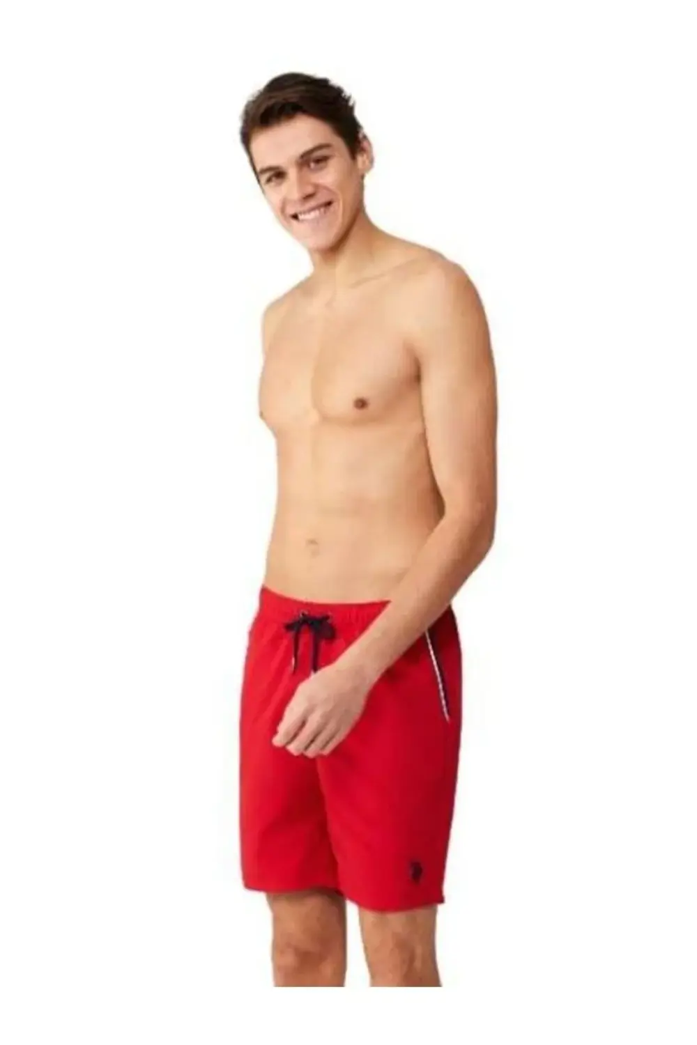 Erkek Uzun Boy Kırmızı Deniz Şortu