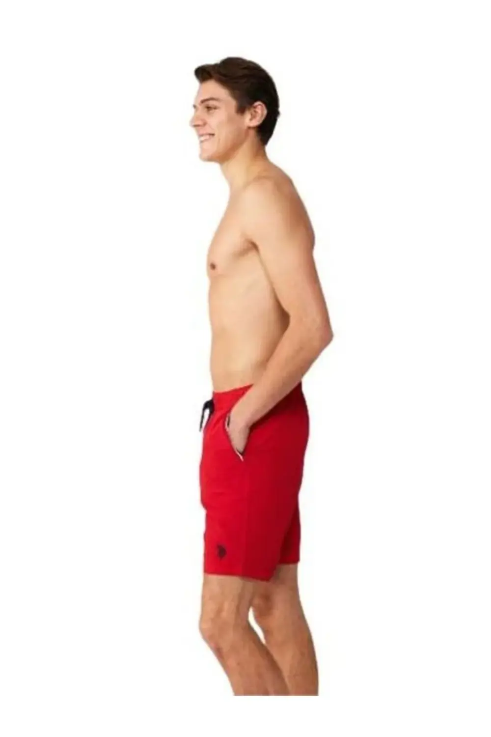 Erkek Uzun Boy Kırmızı Deniz Şortu