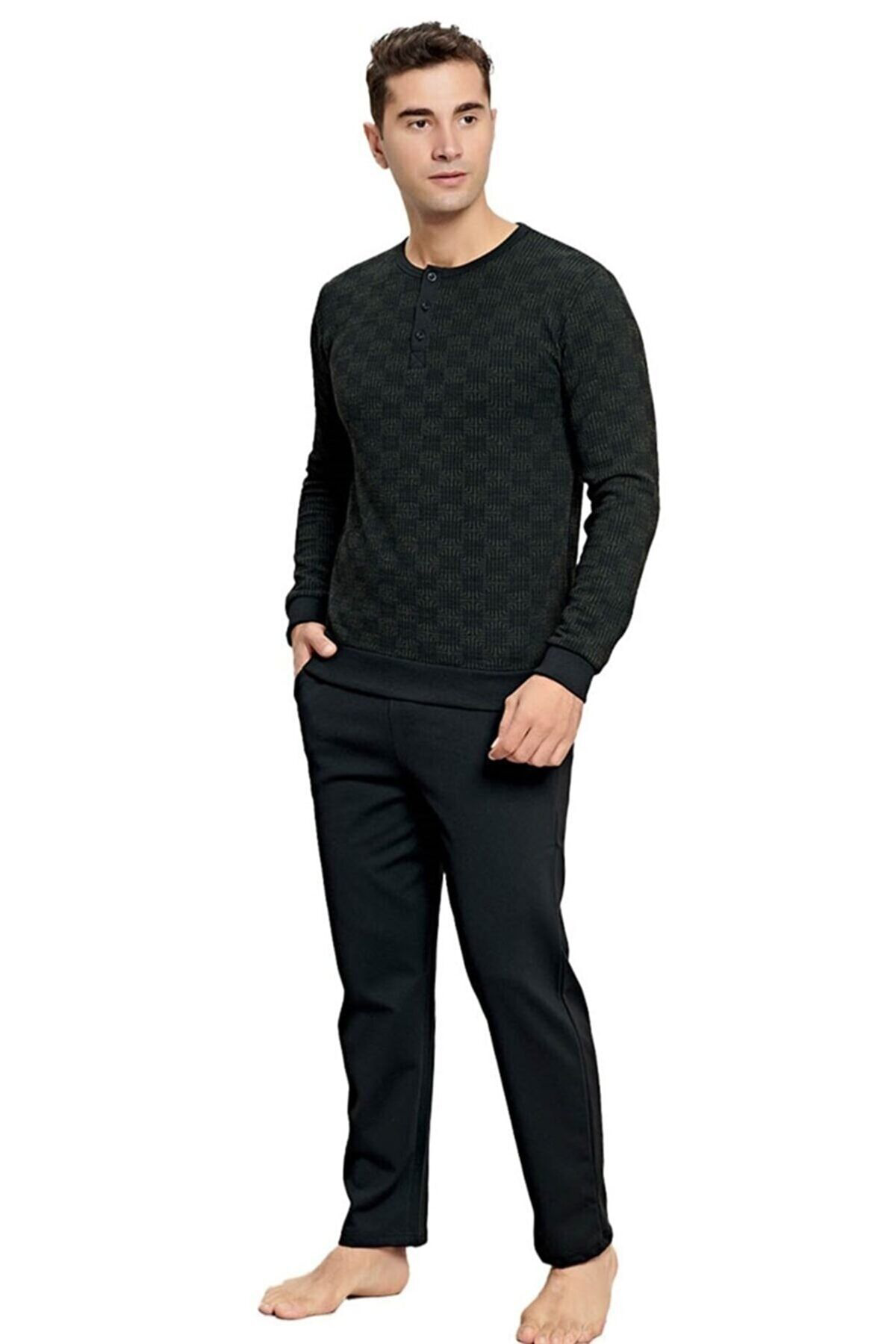 Erkek Uzun Kol Pijama Takımı
