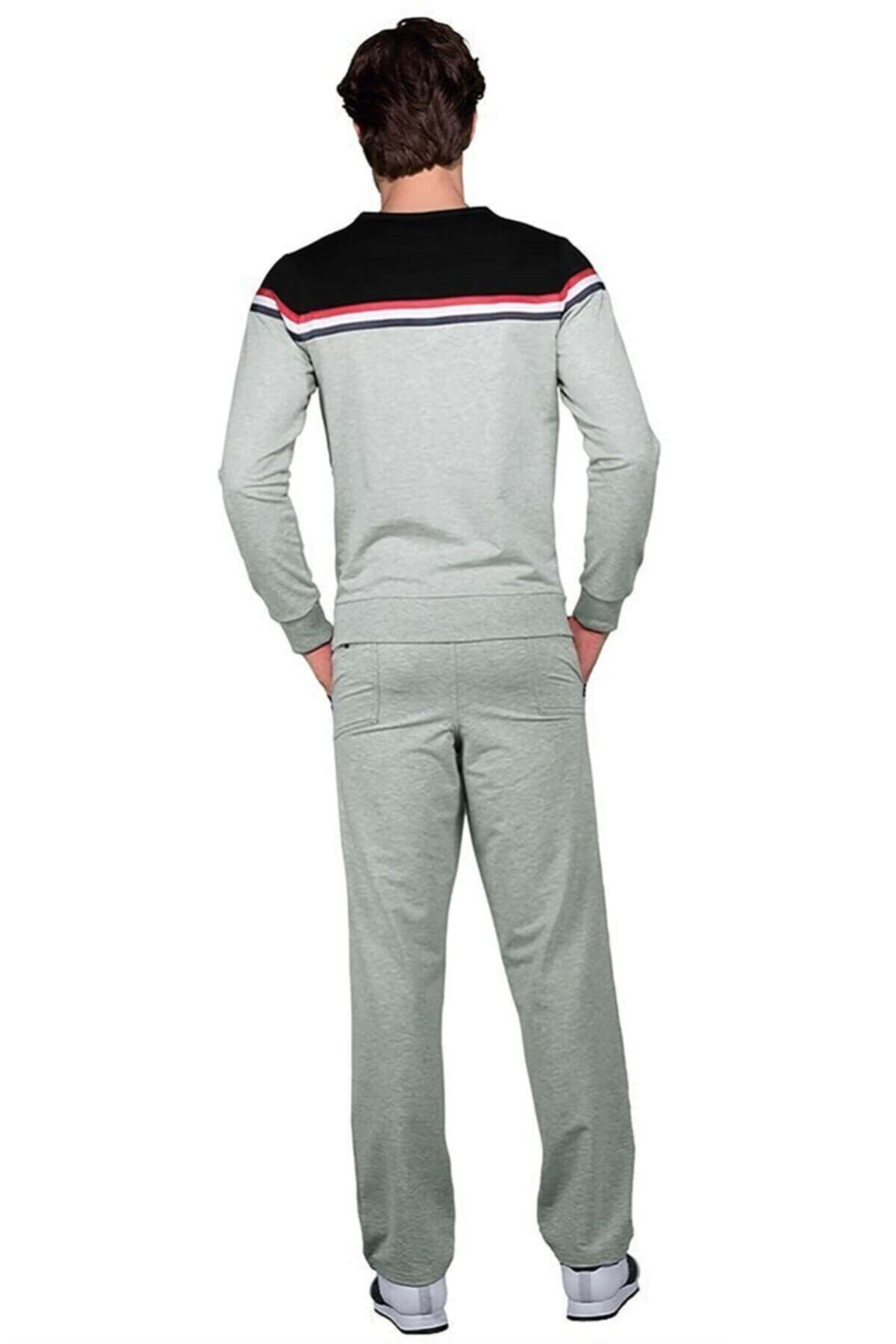 Doreanse Erkek Uzun Kol V Yaka Eşofman Takımı Grimelanj 4815